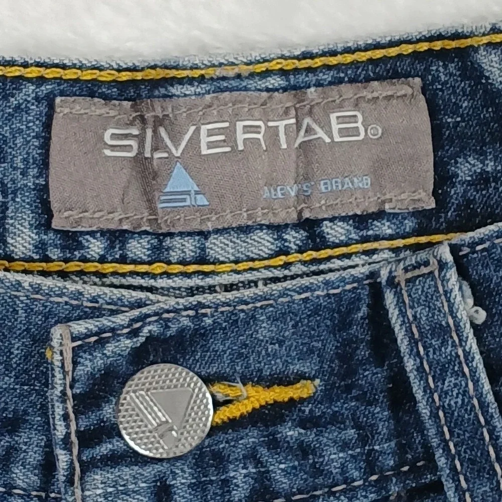 Vintage Levis SilverTab Shorts Mens 32 Blue Denim‎ Loose Fit Baggy Skate 2001